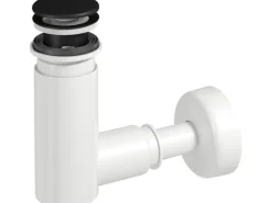Prevex EasyClean Siphon Ø 40 mm / 32 mm mit Pop-Up-Ventil Schwarz