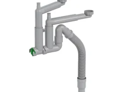 Prevex Smartloc Küchenablauf 2 Becken Ø 40 mm / 50 mm Grau