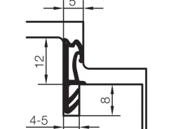 Primo Dichtung für Holzflügel bei Fenster & Türen Lignum F 45 Schwarz 4-5mm lfm.