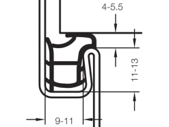 Primo Stahlzargendichtung Ferrum 911 Weiß 9-11 mm x 5 m