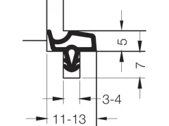 Primo Türdichtung Holzzarge Lignum 34 Transparent 3-4 mm x 5 m
