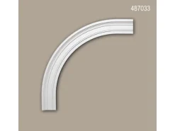 PROFHOME 487033 Bogenrahmen Fassaden Element Fensterumrandung Zierelement 95 cm x 3,7 cm x 95 cm Weiß