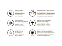 PROFHOME 487033 Bogenrahmen Fassaden Element Fensterumrandung Zierelement 95 cm x 3,7 cm x 95 cm Weiß