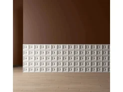 PROFHOME 159817 3D Wandpaneel Wandvertäfelung Akustikpaneel 0,25 m2 50 cm x 2 cm x 50 cm Weiß