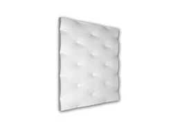 PROFHOME 159004 3D Wandpaneel Wandvertäfelung Akustikpaneel 0,36 m2 59,9 cm x 2,4 cm x 59,9 cm Weiß