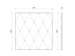 PROFHOME 159004 3D Wandpaneel Wandvertäfelung Akustikpaneel 0,36 m2 59,9 cm x 2,4 cm x 59,9 cm Weiß