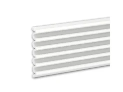 PROFHOME 659804 3D Wandpaneel Wandvertäfelung Akustikpaneel Stuckleiste 2 m 200 cm x 3 cm x 24 cm Weiß