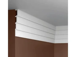 PROFHOME 659805 3D Wandpaneel Wandvertäfelung Akustikpaneel 2 m 200 cm x 2,8 cm x 24 cm Weiß