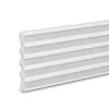 PROFHOME 659802 3D Wandpaneel Wandvertäfelung Akustikpaneel Stuckleiste 2 m 200 cm x 2,5 cm x 25,1 cm Weiß