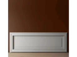 PROFHOME 159821 3D Wandpaneel Wandvertäfelung Akustikpaneel 0,75 m2 150 cm x 4,2 cm x 50 cm Weiß