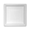 PROFHOME 157002 Deckenplatte Deckenelement Wandpaneel Stuckdekor, 60,0 cm x 60,0 cm x 6,5 cm Weiß