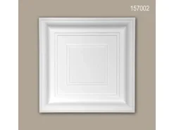 PROFHOME 157002 Deckenplatte Deckenelement Wandpaneel Stuckdekor, 60,0 cm x 60,0 cm x 6,5 cm Weiß