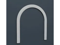 PROFHOME 152815 Eckelement Zierelement Dekorelement Stuck Ornament 24,5 cm x 2 cm x 24,5 cm Weiß