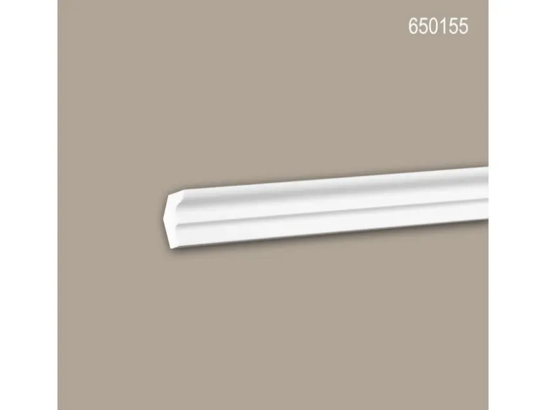 PROFHOME 650155 Eckleiste Stuckleiste Deckenleiste Zierleiste Stoßfest 2 m 200 cm x 1,7 cm x 2,6 cm Weiß