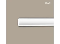 PROFHOME 650297 Eckleiste Stuckleiste Deckenleiste Zierleiste Stoßfest 2 m 200 cm x 2,0 cm x 2,0 cm Weiß