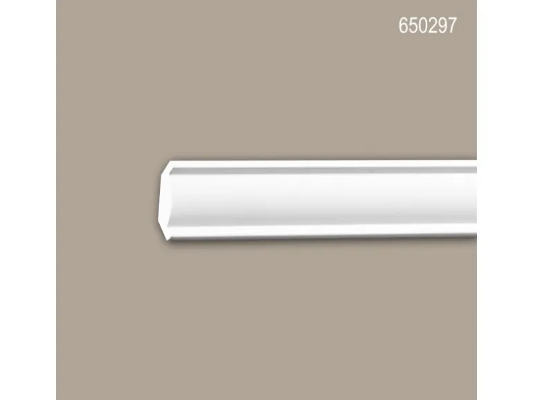 PROFHOME 650297 Eckleiste Stuckleiste Deckenleiste Zierleiste Stoßfest 2 m 200 cm x 2,0 cm x 2,0 cm Weiß