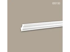 PROFHOME 650130 Eckleiste Stuckleiste Deckenleiste Zierleiste Stoßfest 2 m 200 cm x 3,0 cm x 3,2 cm Weiß