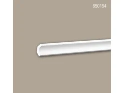 PROFHOME 650154 Eckleiste Stuckleiste Deckenleiste Zierleiste Stoßfest 2 m 200 cm x 2,3 cm x 2,3 cm Weiß