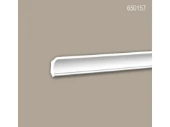 PROFHOME 650157 Eckleiste Stuckleiste Deckenleiste Zierleiste Stoßfest 2 m 200 cm x 3,1 cm x 3,3 cm Weiß