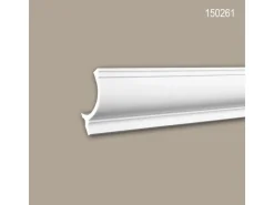 PROFHOME 150261 Eckleiste Zierleiste für indirekte Beleuchtung Stuckleiste 2 m 200 cm x 10,2 cm x 10,1 cm Weiß