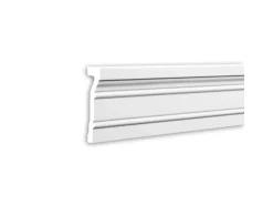PROFHOME 484003 Gewände Fassadenprofil Stuckleiste Fassaden Element 2,3 m 230 cm x 3,7 cm x 14 cm Weiß