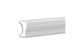 PROFHOME 472111 Halbbalustrade Handlauf Außenstuck Balustrade Fassadenstuck 3 m 300 cm x 9,5 cm x 11 cm Weiß