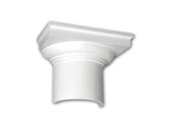 PROFHOME 115002 Halbsäulen Kapitell Säule Zierelement Stuckdekor 35,4 cm x 27,0 cm x 17,7 cm Weiß