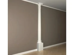 PROFHOME 115002 Halbsäulen Kapitell Säule Zierelement Stuckdekor 35,4 cm x 27,0 cm x 17,7 cm Weiß