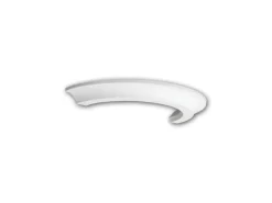 PROFHOME 115200 Halbsäulen Ring Säule Zierelement dekoratives Element 28,1 cm x 2,5 cm Weiß