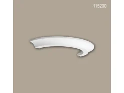 PROFHOME 115200 Halbsäulen Ring Säule Zierelement dekoratives Element 28,1 cm x 2,5 cm Weiß