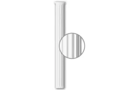 PROFHOME 116011 Halbsäulen Schaft Säule Zierelement Stuckdekor 25,0 cm x 234,5 cm x 12,5 cm Weiß
