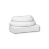 PROFHOME 117700 Halbsäulen Sockel Säule Zierelement Stuckdekor 22,6 cm x 11,7 cm x 11,3 cm Weiß
