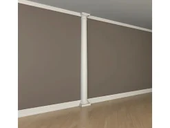 PROFHOME 117700 Halbsäulen Sockel Säule Zierelement Stuckdekor 22,6 cm x 11,7 cm x 11,3 cm Weiß