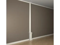 PROFHOME 117700 Halbsäulen Sockel Säule Zierelement Stuckdekor 22,6 cm x 11,7 cm x 11,3 cm Weiß