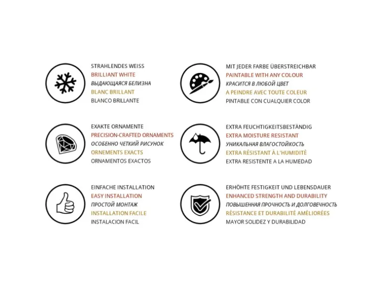 PROFHOME 117700 Halbsäulen Sockel Säule Zierelement Stuckdekor 22,6 cm x 11,7 cm x 11,3 cm Weiß