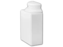 PROFHOME 117100 Halbsäulen Sockel Säule Zierelement Stuckdekor 39,1 cm x 69,8 cm x 19,3 cm Weiß