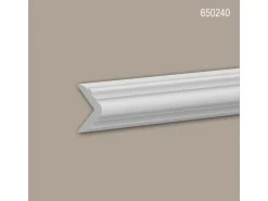 PROFHOME 650240 Kantenschutz-Profil Zierleiste Stuckleiste 2 m 200 cm x 3,1 cm x 3,1 cm Weiß