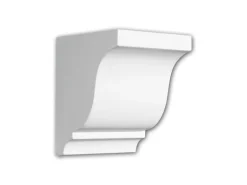 PROFHOME 119003 Konsole Zierelement dekoratives Element Stuckdekor, 12,1 cm x 15,2 cm x 12,0 cm Weiß