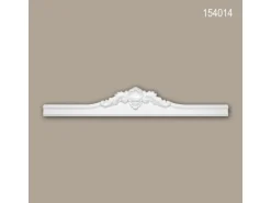 PROFHOME 154014 Pediment Türumrandung Stuckdekor aus Polyurethan 149,5 cm x 24,3 cm x 6,6 cm Weiß