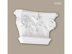 PROFHOME 121001 Pilaster Kapitell Zierelement Flachsäule Wandsäule, 23,2 cm x 15 cm x 6,9 cm Weiß