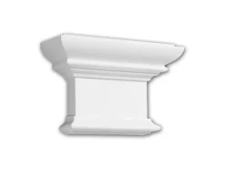 PROFHOME 121008 Pilaster Kapitell Zierelement Flachsäule Wandsäule, 15,1 cm x 9,8 cm x 4,6 cm Weiß