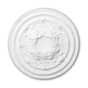 PROFHOME 156001 RoSette aus Polyurethan DeckenroSette Zierelement 69,5 cm 69,5 cm x 6 cm Weiß