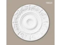 PROFHOME 156020 RoSette aus Polyurethan DeckenroSette Zierelement 47,0 cm 47,0 cm x 4,1 cm Weiß