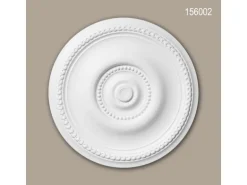 PROFHOME 156002 RoSette aus Polyurethan Stuck DeckenroSette Zierelement 52 cm 52 cm x 3,5 cm Weiß