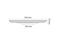 PROFHOME 156002 RoSette aus Polyurethan Stuck DeckenroSette Zierelement 52 cm 52 cm x 3,5 cm Weiß