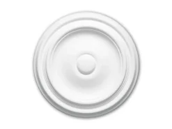 PROFHOME 156013 RoSette aus Polyurethan DeckenroSette Zierelement 26,0 cm 26,0 cm x 3,2 cm Weiß