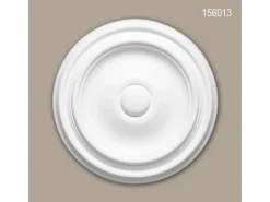 PROFHOME 156013 RoSette aus Polyurethan DeckenroSette Zierelement 26,0 cm 26,0 cm x 3,2 cm Weiß