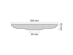 PROFHOME 156013 RoSette aus Polyurethan DeckenroSette Zierelement 26,0 cm 26,0 cm x 3,2 cm Weiß