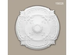 PROFHOME 156026 RoSette aus Polyurethan DeckenroSette Zierelement 77,0 cm 77,0 cm x 5,4 cm Weiß