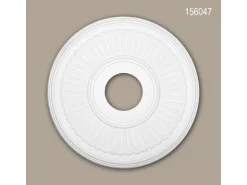 PROFHOME 156047 RoSette aus Polyurethan DeckenroSette Zierelement 40,4 cm 40,4 cm x 2,3 cm Weiß